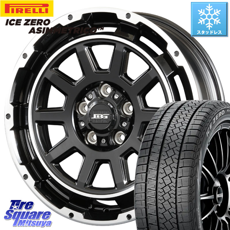 ピレリ ICE ZERO ASIMMETRICO 96H XL スタッドレス ミツヤ 205/60R16 KOSEI ボトムガルシア ディグレ ホイール 16 X 6.5J +38 5穴 114.3 90系ノア ヴォクシー プリウスアルファ RP6～8ステップワゴン