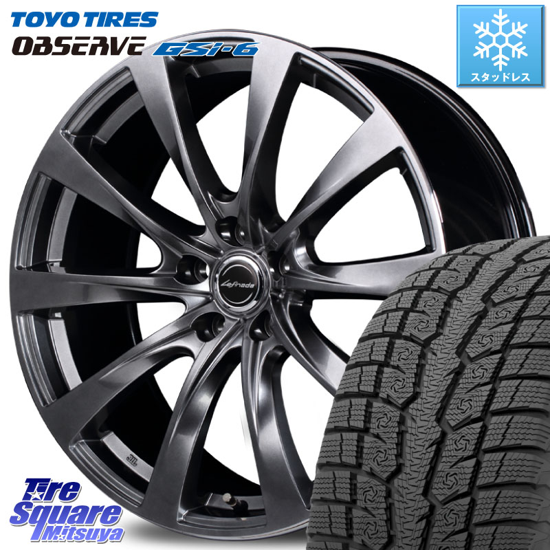 TOYO OBSERVE GSi-6 Gsi6 2024年製～ スタッドレス ミツヤ 235/65R18 MANARAY MOTION2 平座仕様(トヨタ・レクサス専用)MID Lefinada ホイール 18 X 7.5J +35 5穴 114.3