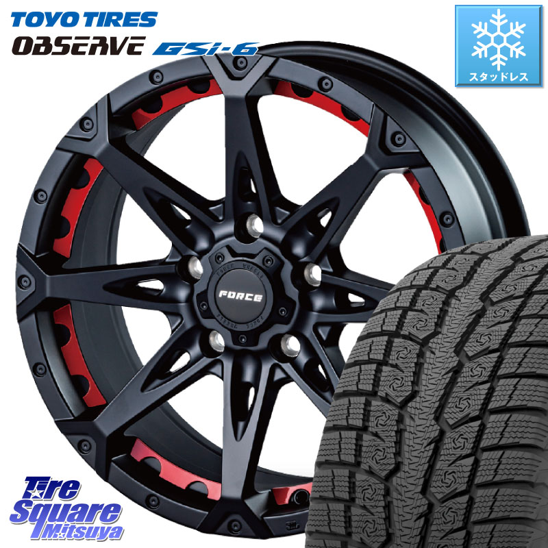 TOYO OBSERVE GSi-6 Gsi6 2024年～2025年製 スタッドレス ミツヤ 225/60R17 FORCE フォース DENALI デナリー BK 17インチ 17 X 7.5J +38 5穴 114.3 30系アルファード 30系ヴェルファイア デリカD:5