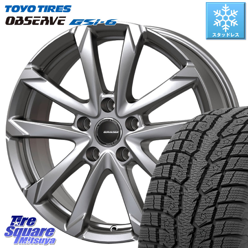 TOYO OBSERVE GSi-6 Gsi6 2024年製～ スタッドレス ミツヤ 235/65R18 KOSEI QGC810S QRASIZ GC36F クレイシズ ホイール 18インチ 18 X 7.5J +38 5穴 114.3