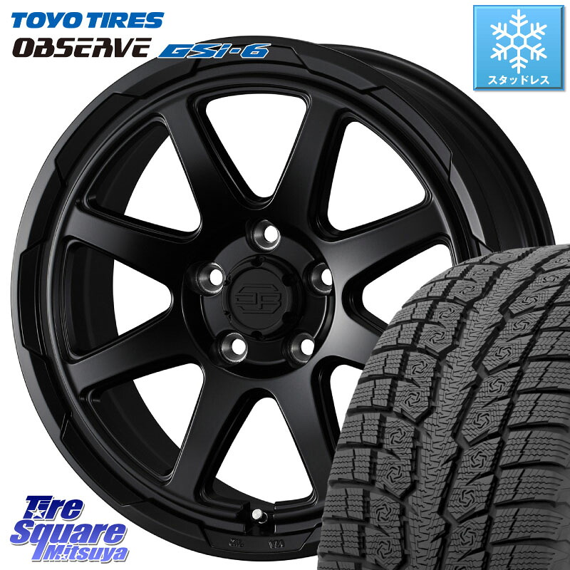 TOYO OBSERVE GSi-6 Gsi6 2024年～2025年製 スタッドレス ミツヤ 225/60R17 WEDS STADTBERGE BLK スタットベルク ホイール 17インチ 17 X 7.0J +38 5穴 114.3 30系アルファード 30系ヴェルファイア デリカD:5 SL系フォレスター