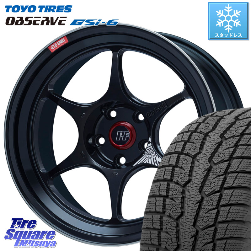TOYO OBSERVE GSi-6 Gsi6 2024年製~ スタッドレス ミツヤ 235/65R18ENKEI エンケイ PerformanceLine PF06 BK ホイール 18インチ 18X8.5J 34 5穴 114.3 RX レクサス|タイヤスクエアミツヤ