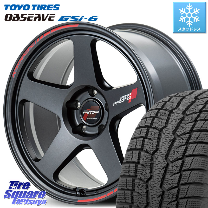 TOYO OBSERVE GSi-6 Gsi6 2024年～2025年製 スタッドレス ミツヤ 225/60R17 MANARAY MID RMP RACING TR50 ホイール 17インチ レーシング 17 X 7.5J +48 5穴 114.3 E52エルグランド ZR-V レヴォーグレイバック SL系フォレスター SK系フォレスター