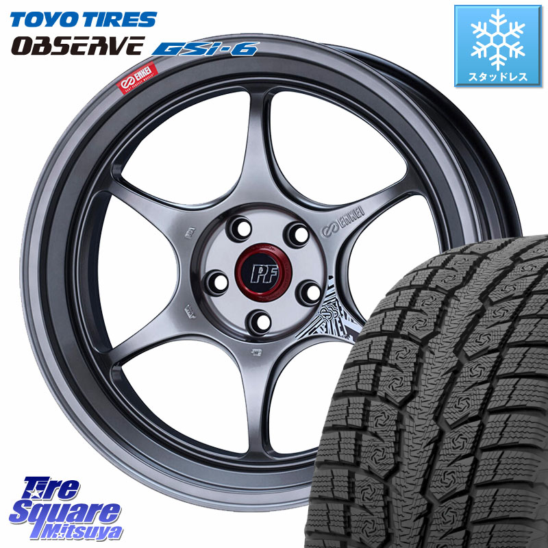 TOYO OBSERVE GSi-6 Gsi6 2024年製～ スタッドレス ミツヤ 235/65R18 ENKEI エンケイ PerformanceLine PF06 シルバー ホイール 18インチ 18 X 8.5J +34 5穴 114.3