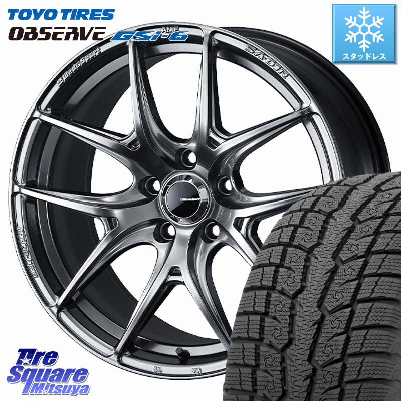 TOYO OBSERVE GSi-6 Gsi6 2024年～2025年製 スタッドレス ミツヤ 225/60R17 WEDS WedsSport SA-01R ホイール 17インチ ウェッズ スポーツ 17 X 7.5J +45 5穴 114.3 30系アルファード 30系ヴェルファイア SL系フォレスター SK系フォレスター