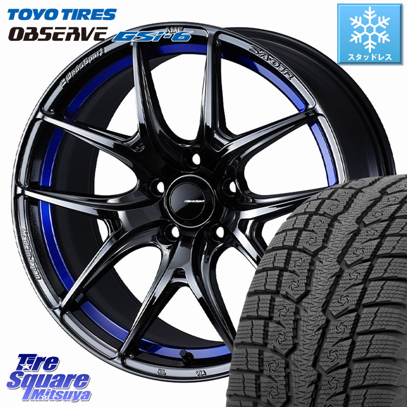 TOYO OBSERVE GSi-6 Gsi6 2024年製～ スタッドレス ミツヤ 235/65R18 WEDS WedsSport SA-01R ホイール 18インチ ウェッズ スポーツ 18 X 8.5J +35 5穴 114.3