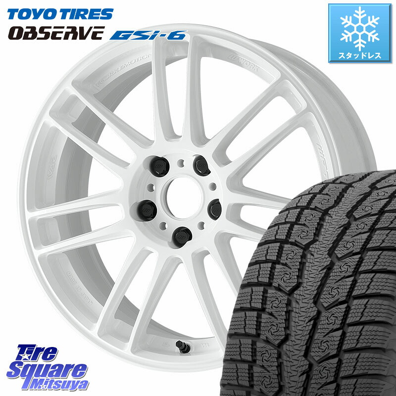 TOYO OBSERVE GSi-6 Gsi6 2024年～2025年製 スタッドレス ミツヤ 225/60R17 WORK EMOTION ZR7 ホイール 17インチ 17 X 8.0J +35 5穴 114.3 30系アルファード 30系ヴェルファイア