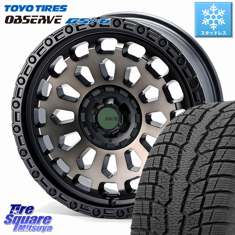 TOYO OBSERVE GSi-6 Gsi6 2024年～2025年製 スタッドレス ミツヤ 225/60R17 4X4エンジニアリング Air/G VULCAN GHOST ホイール 17インチ 17 X 7.0J +35 5穴 114.3 30系アルファード 30系ヴェルファイア デリカD:5