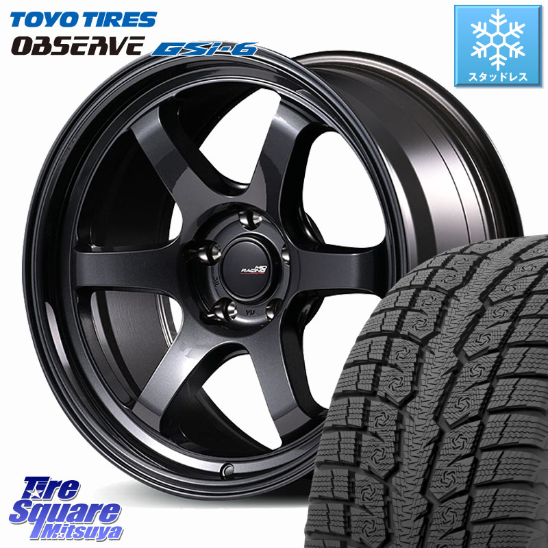 TOYO OBSERVE GSi-6 Gsi6 2024年～2025年製 スタッドレス ミツヤ 225/60R17 MANARAY MID RACING R06 ホイール 17インチ 17 X 7.0J +48 5穴 114.3 E52エルグランド ZR-V レヴォーグレイバック SL系フォレスター SK系フォレスター