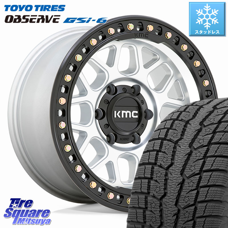TOYO OBSERVE GSi-6 Gsi6 2024年～2025年製 スタッドレス ミツヤ 265/65R17 KMC KM549 GRS ホイール 17インチ 17 X 9.0J +18 6穴 139.7 トライトンGSR