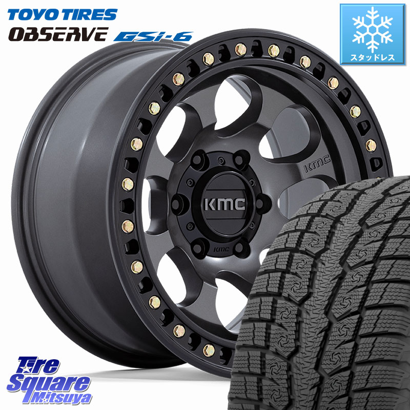TOYO OBSERVE GSi-6 Gsi6 2024年～2025年製 スタッドレス ミツヤ 265/65R17 KMC KM550 RIOT SBL ANTHRACITE ホイール 17インチ 17 X 8.5J +10 6穴 139.7