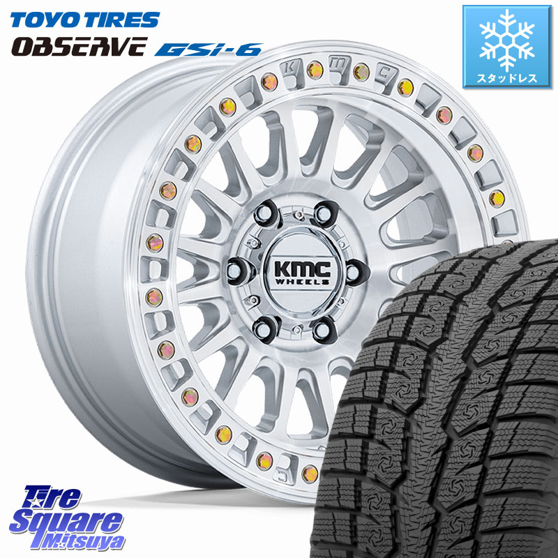 TOYO OBSERVE GSi-6 Gsi6 2024年～2025年製 スタッドレス ミツヤ 265/65R17 KMC KM552 IMS ホイール 17インチ 17 X 8.5J +25 6穴 139.7 150系ランドクルーザープラド トライトンGSR