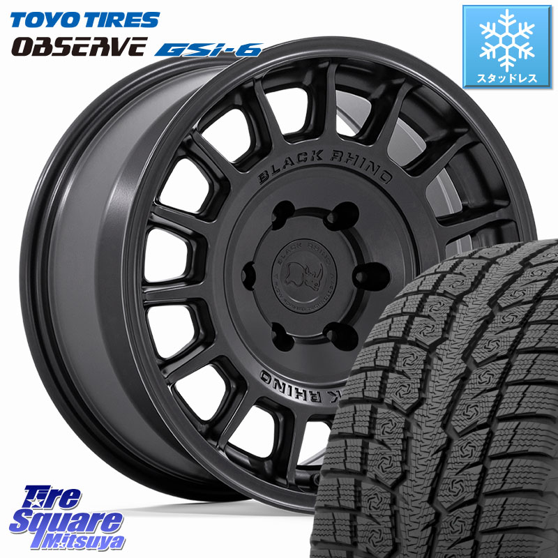 TOYO OBSERVE GSi-6 Gsi6 2024年～2025年製 スタッドレス ミツヤ 265/65R17 BLACK RHINO VOLL ボル ブラック ホイール 17インチ ブラックライノ 17 X 8.5J +25 6穴 139.7 150系ランドクルーザープラド トライトンGSR