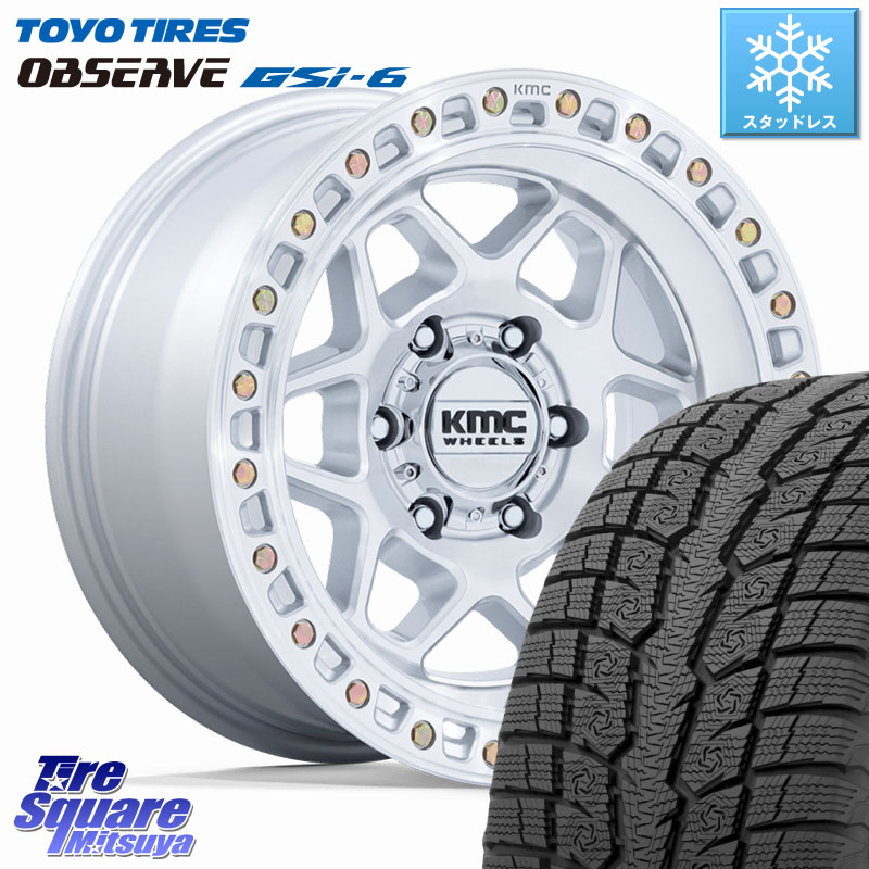 TOYO OBSERVE GSi-6 Gsi6 2024年～2025年製 スタッドレス ミツヤ 265/65R17 KMC KM553 TORX ホイール 17インチ 17 X 8.5J +25 6穴 139.7 150系ランドクルーザープラド トライトンGSR