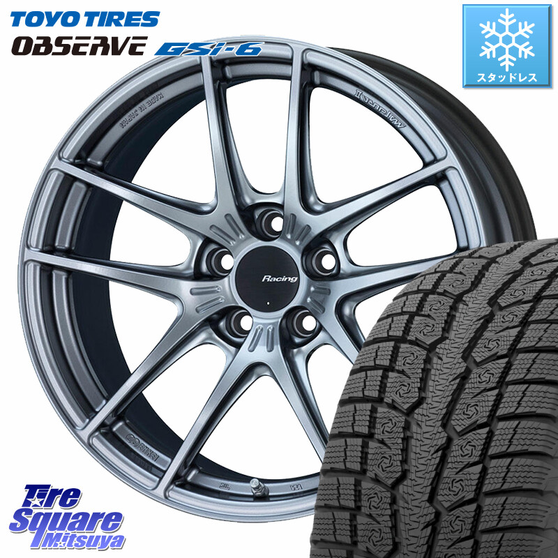 TOYO OBSERVE GSi-6 Gsi6 2024年~2025年製 スタッドレス ミツヤ 225/60R17ENKEI エンケイ Racing NVR5 ホイール 17インチ 17X7.5J 45 5穴 114.3 30系アルファード/ヴェルファイア SL系フォレスター SK系フォレスター eビターラ ヴェルファイアハイブリッド ヴェルファ|タイヤスクエアミツヤ