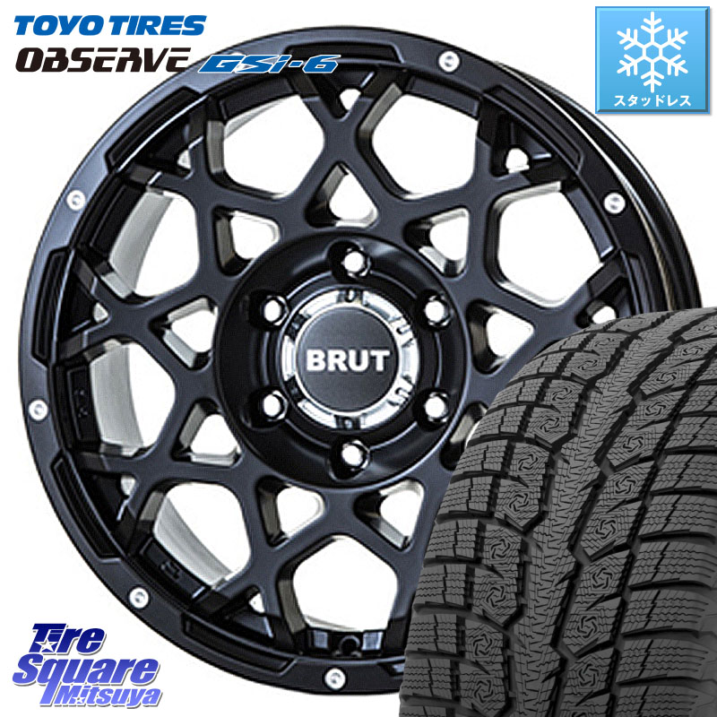 TOYO OBSERVE GSi-6 Gsi6 2024年～2025年製 スタッドレス ミツヤ 225/60R17 BRUT ブルート BR-55 BR55 ミルドサテンブラック ホイール 17インチ 17 X 7.5J +38 5穴 114.3 30系アルファード 30系ヴェルファイア デリカD:5