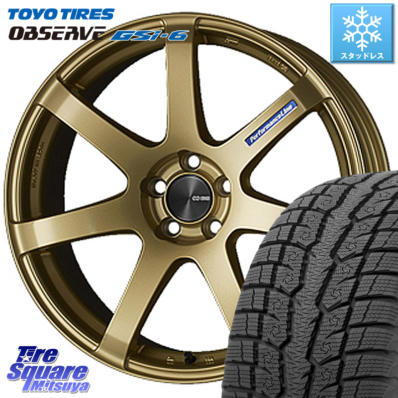 TOYO OBSERVE GSi-6 Gsi6 2024年製～ スタッドレス ミツヤ 235/65R18ENKEI エンケイ PerformanceLine PF07 -COLORS- 18X7.5J 48 5穴 114.3 ムラーノ 日産｜タイヤスクエアミツヤ