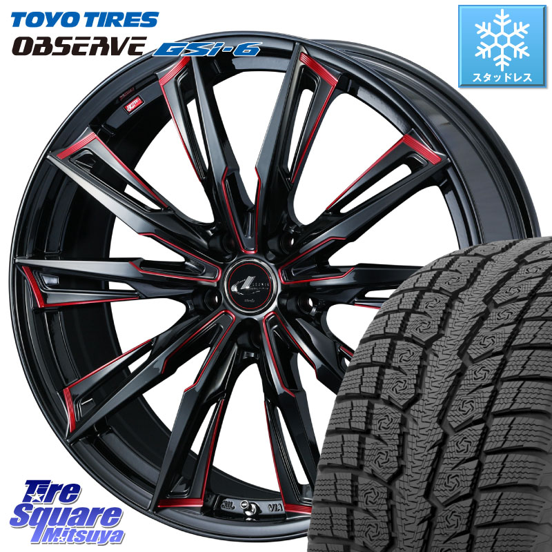 TOYO OBSERVE GSi-6 Gsi6 2024年~2025年製 スタッドレス ミツヤ 225/60R17WEDS LEONIS レオニス GX RED ウェッズ ホイール 17インチ 17X7.0J 47 5穴 114.3 ZR-V SL系フォレスター レイバック SK系フォレスター eビターラ RAV4 20系|タイヤスクエアミツヤ