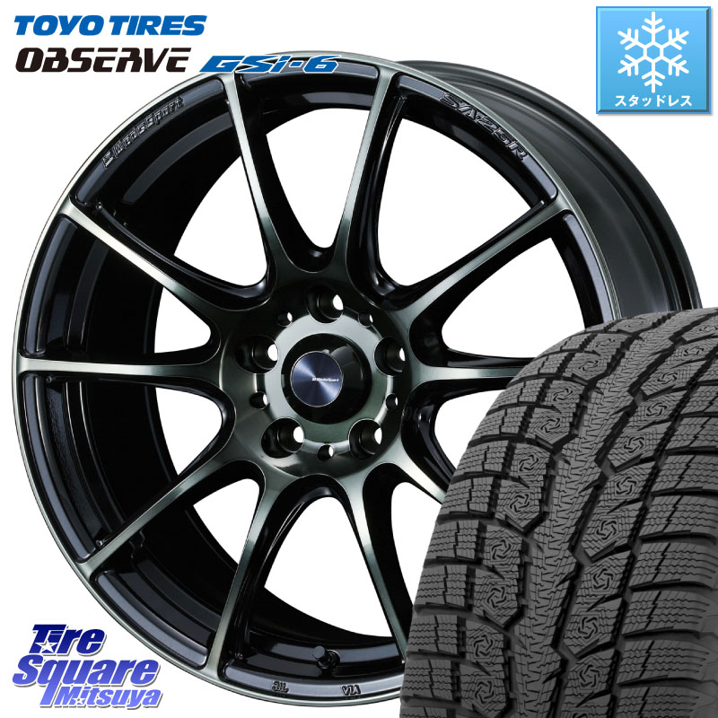 TOYO OBSERVE GSi-6 Gsi6 2024年製～ スタッドレス ミツヤ 235/65R18 WEDS SA-25R WBC ウェッズ スポーツ ホイール 18インチ 18 X 8.0J +45 5穴 114.3