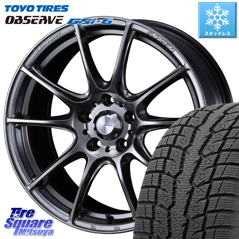 TOYO OBSERVE GSi-6 Gsi6 2024年～2025年製 スタッドレス ミツヤ 225/60R17 WEDS SA-25R PSB ウェッズ スポーツ ホイール 17インチ 17 X 7.5J +48 5穴 100