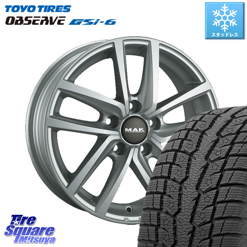 TOYO OBSERVE GSi-6 Gsi6 2024年～2025年製 スタッドレス ミツヤ 225/60R17 阿部商会 MAK DRESDEN ホイール 17インチ 17 X 7.0J(VW TIGUAN 5NC) +40 5穴 112 フォルクスワーゲン ティグアン