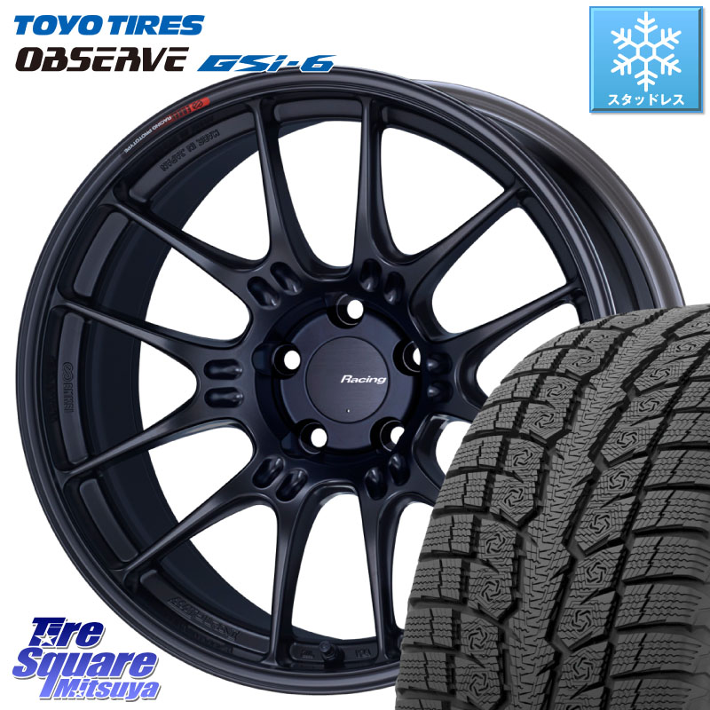 TOYO OBSERVE GSi-6 Gsi6 2024年製～ スタッドレス ミツヤ 235/65R18 ENKEI エンケイ RACING GTC02 BK ホイール 18インチ 18 X 8.0J +35 5穴 114.3