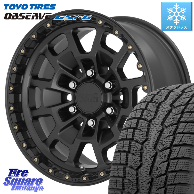 TOYO OBSERVE GSi-6 Gsi6 2024年～2025年製 スタッドレス ミツヤ 265/65R17 KMC KM718 SUMMIT SatinBlack ホイール 17インチ 17 X 8.5J +18 6穴 139.7 トライトンGSR