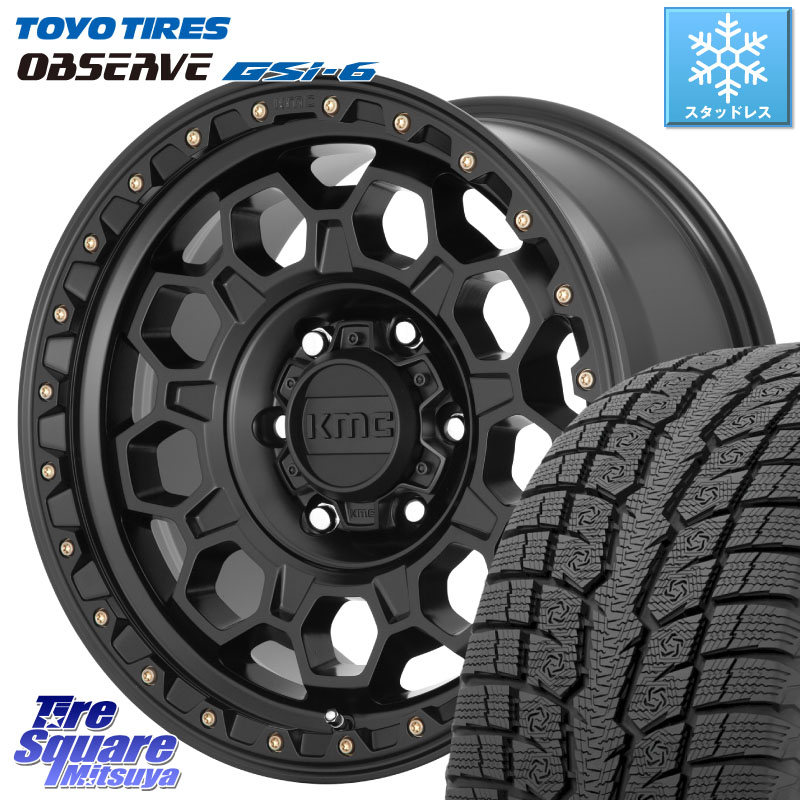TOYO OBSERVE GSi-6 Gsi6 2024年～2025年製 スタッドレス ミツヤ 265/65R17 KMC KM545 Trek Black ホイール 17インチ 17 X 9.0J +0 6穴 139.7