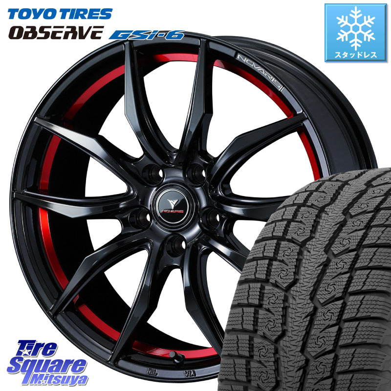 TOYO OBSERVE GSi-6 Gsi6 2024年製～ スタッドレス ミツヤ 235/65R18 WEDS NOVARIS ROHGUE VF ノヴァリス ホイール 18インチ ローグ 18 X 8.0J +42 5穴 114.3