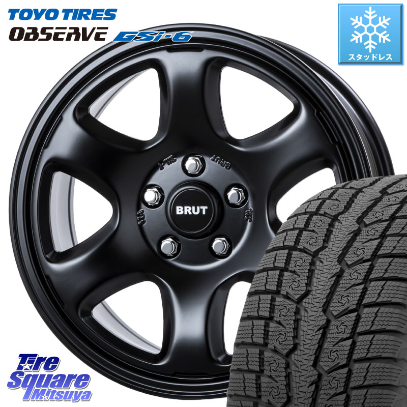 TOYO OBSERVE GSi-6 Gsi6 2024年~2025年製 スタッドレス ミツヤ 225/60R17BRUT ブルート BR-44 BR44 BK ホイール 17インチ 17X7.5J 38 5穴 114.3 30系アルファード/ヴェルファイア デリカD:5 デリカD:5(26+) ヴェルファイアハイブリッド ヴェルファイア アルファード|タイヤスクエアミツヤ