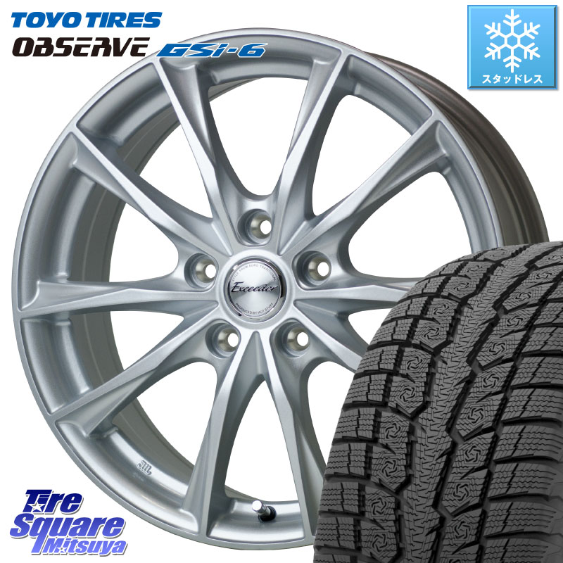 TOYO OBSERVE GSi-6 Gsi6 2024年～2025年製 スタッドレス ミツヤ 225/60R17 HotStuff エクシーダー E06 ホイール 17インチ 17 X 7.0J +45 5穴 100