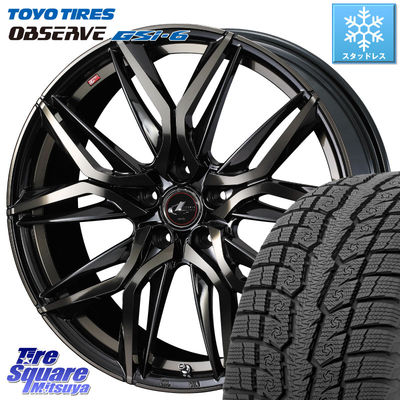 TOYO OBSERVE GSi-6 Gsi6 2024年製～ スタッドレス ミツヤ 235/65R18WEDS 40823 レオニス LEONIS LM PBMCTI 18インチ 18X7.0J 47 5穴 114.3 ムラーノ 日産｜タイヤスクエアミツヤ