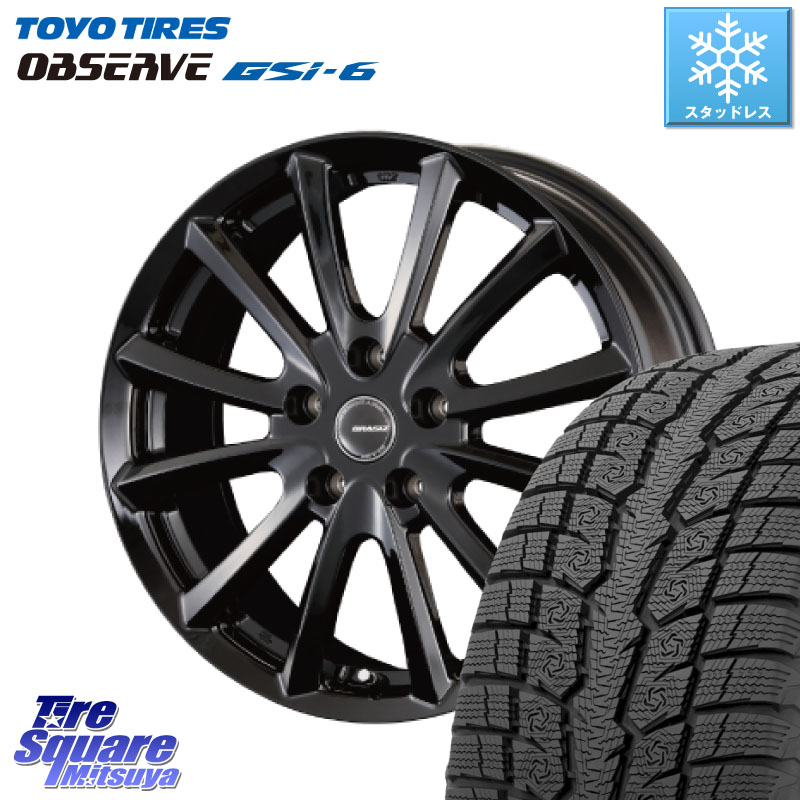 TOYO OBSERVE GSi-6 Gsi6 2024年～2025年製 スタッドレス ミツヤ 225/60R17 KOSEI クレイシズVS6 QRA711Bホイール 17 X 7.0J +48 5穴 114.3 E52エルグランド ZR-V レヴォーグレイバック SL系フォレスター SK系フォレスター