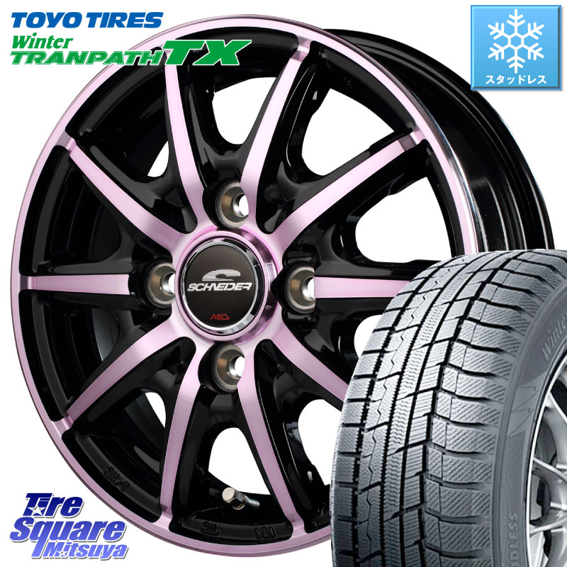 TOYO WINTERTRANPATH TX 2024~2025年製 ウィンター トランパス TX スタッドレス ミツヤ 165/65R14MANARAY MID SCHNEIDER RX10-K PINK 14インチ 14X4.5J 45 4穴 100 デリカミニ4WD キャスト[アクティバ] ハスラー ピクシスジョイ[Cグレード] ハイゼットアゲトラCustom｜タイヤスクエアミツヤ