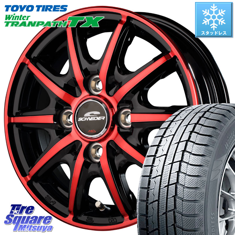 TOYO WINTERTRANPATH TX 2024~2025年製 ウィンター トランパス TX スタッドレス ミツヤ 165/65R14MANARAY MID SCHNEIDER RX10-K RED 14インチ 14X4.5J 45 4穴 100 デリカミニ4WD キャスト[アクティバ] ハスラー ピクシスジョイ[Cグレード] ハイゼットアゲトラCustom車｜タイヤスクエアミツヤ