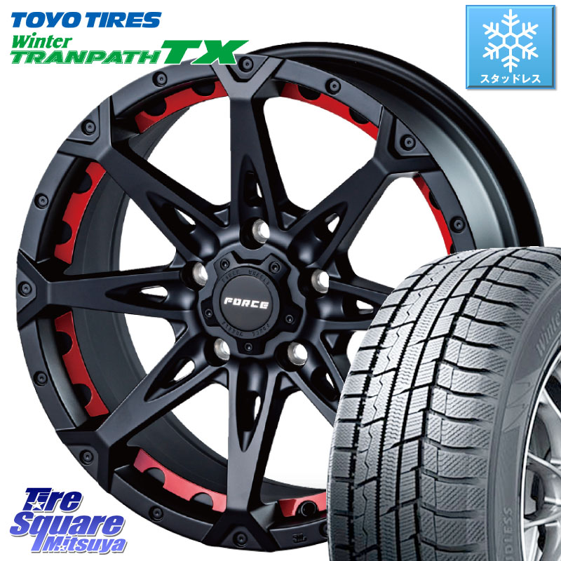 TOYO WINTERTRANPATH TX 2024~2025年製 ウィンター トランパス TX スタッドレス ミツヤ 215/55R17 FORCE フォース DENALI デナリー BK 17インチ 17 X 7.5J +38 5穴 114.3