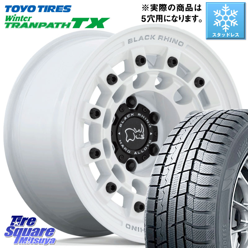 TOYO WINTERTRANPATH TX 2024~2025年製 ウィンター トランパス TX スタッドレス ミツヤ 225/60R17 BLACK RHINO FUJI フジ ホイール 17インチ ブラックライノ 17 X 8.0J +38 5穴 114.3 30系アルファード 30系ヴェルファイア