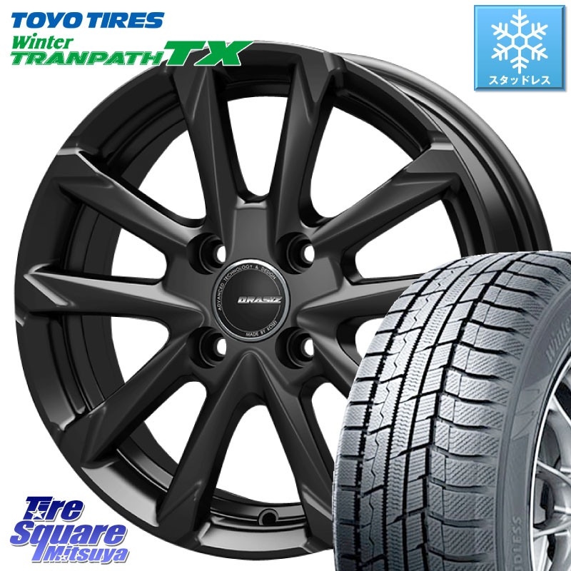 TOYO WINTERTRANPATH TX 2024~2025年製 ウィンター トランパス TX スタッドレス ミツヤ 165/65R14 KOSEI QGC410B QRASIZ GC36F クレイシズ ホイール 14インチ 14 X 5.0J +39 4穴 100 M900系タンク・ルーミー 700系パッソ ダイハツ トールM900S・M910S スバル ジャスティ