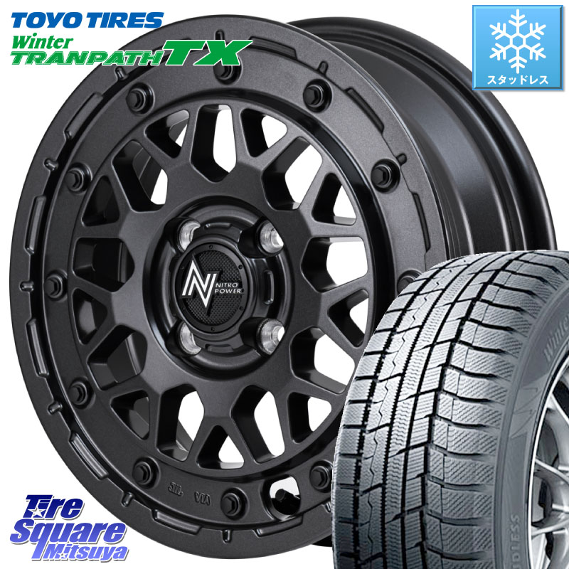 TOYO WINTERTRANPATH TX 2024~2025年製 ウィンター トランパス TX スタッドレス ミツヤ 165/65R14 MANARAY NITRO POWER ナイトロパワー M29 STINGER スティンガー ホイール 14インチ 14 X 4.5J +45 4穴 100 デリカミニ4WD キャスト[アクティバ] ハスラー ピクシスジョイ