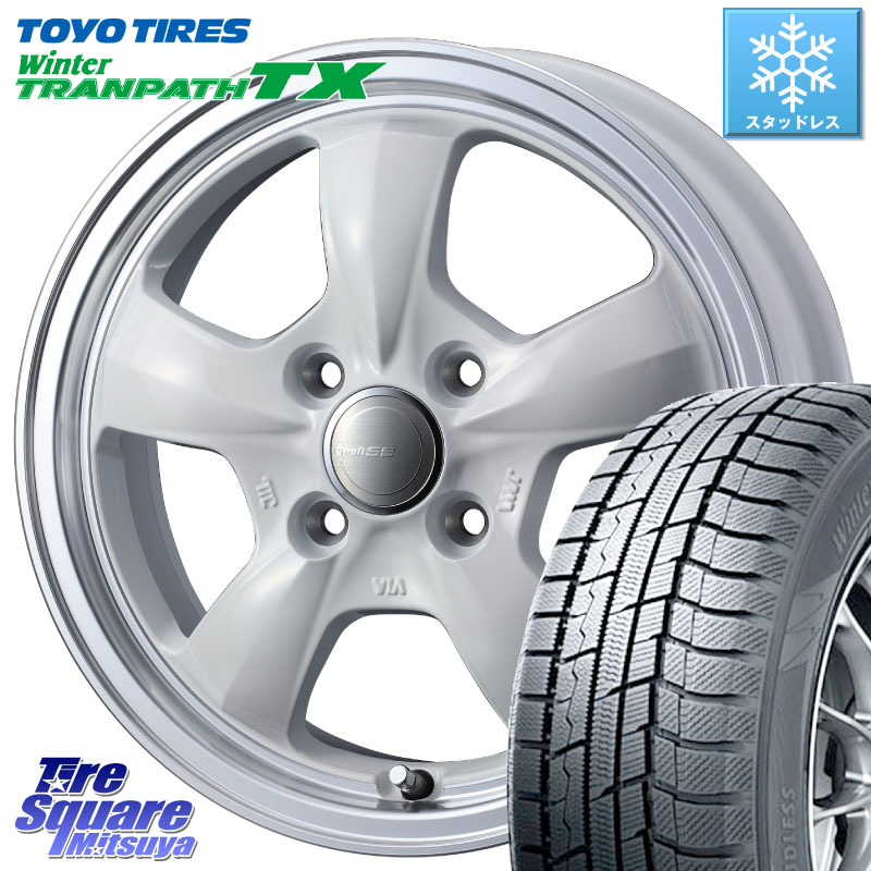 TOYO WINTERTRANPATH TX 2024~2025年製 ウィンター トランパス TX スタッドレス ミツヤ 165/55R15 WEDS グラフト GYRAFT 5S ホイール 15インチ 15 X 5.5J +42 4穴 100