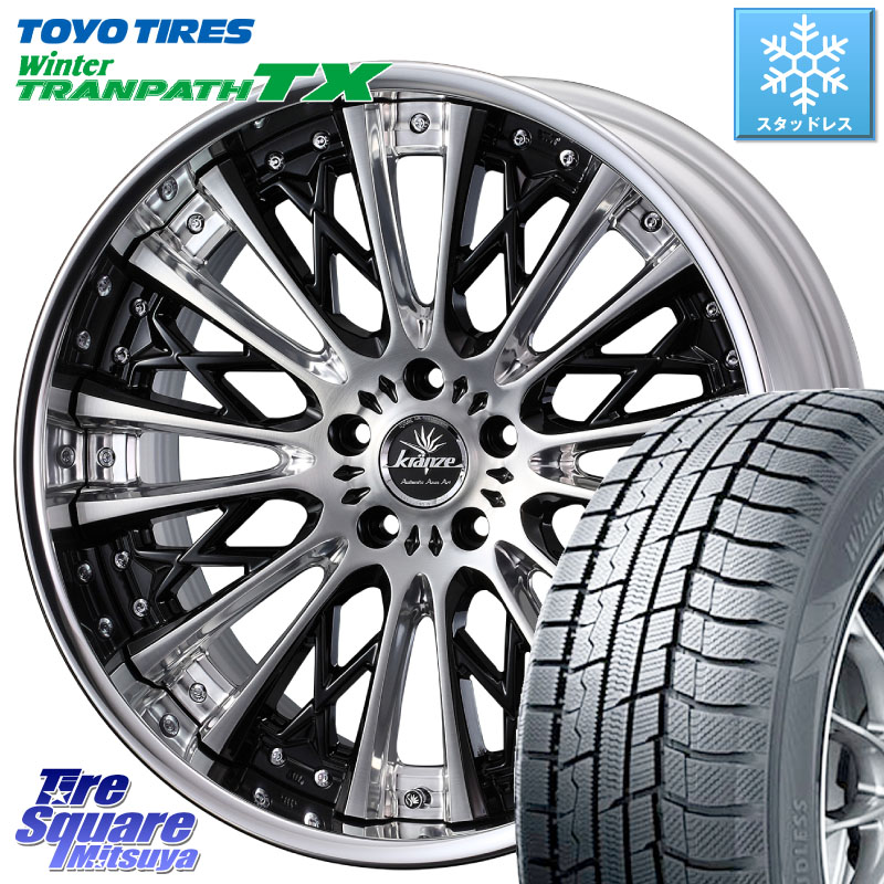 TOYO WINTERTRANPATH TX 2024~2025年製 ウィンター トランパス TX スタッドレス ミツヤ 225/55R19 WEDS Kranze Schritt ReverseRim LoDisk 3ピース ホイール 19インチ 19 X 8.0J +38 5穴 114.3 80系ハリアー
