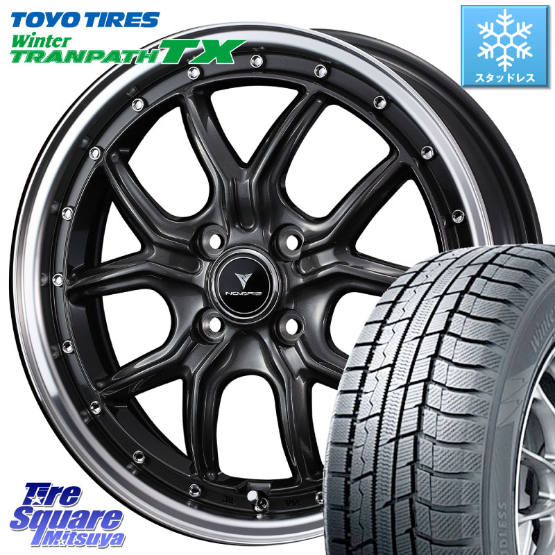 TOYO WINTERTRANPATH TX 2024~2025年製 ウィンター トランパス TX スタッドレス ミツヤ 165/55R15 WEDS 41339 NOVARIS ASSETE S1 ホイール 15インチ ノヴァリス アセット 15 X 4.5J +45 4穴 100 N-BOX デリカミニ2WD タント スペーシア サクラ