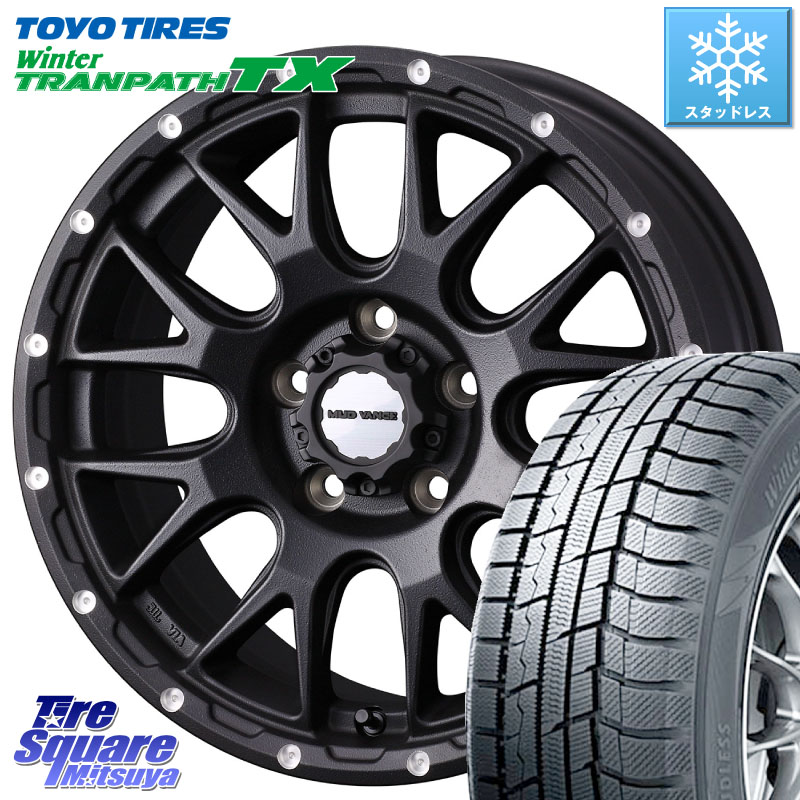 TOYO WINTERTRANPATH TX 2024~2025年製 ウィンター トランパス TX スタッドレス ミツヤ 225/50R18 WEDS 41133 マッドヴァンス MUD VANCE 08 BK ホイール 18インチ 18 X 7.5J +35 5穴 114.3