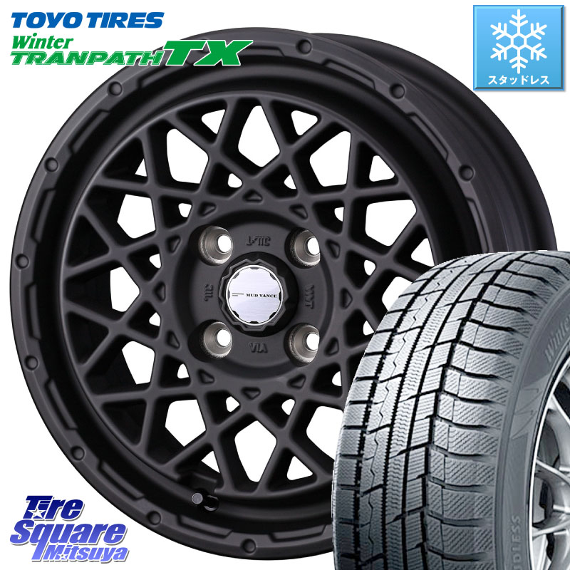 TOYO WINTERTRANPATH TX 2024~2025年製 ウィンター トランパス TX スタッドレス ミツヤ 165/65R14WEDS 41149 マッドヴァンス09 MUD VANCE 09 ホイール 14インチ 14X4.5J 45 4穴 100 デリカミニ4WD キャスト[アクティバ] ハスラー ピクシスジョイ[Cグレード] ハイゼッ｜タイヤスクエアミツヤ