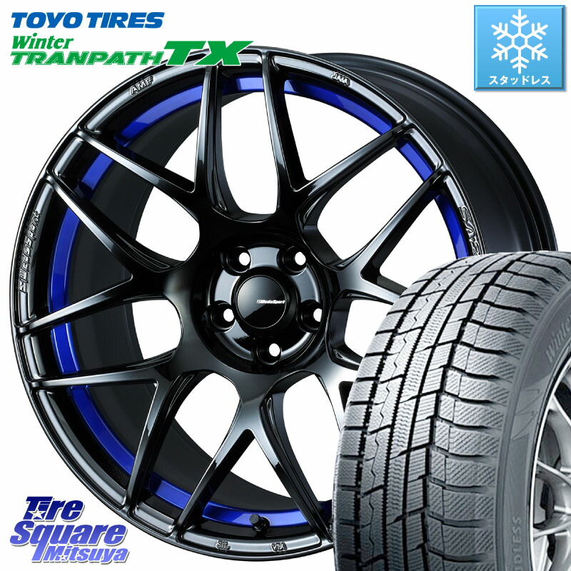 TOYO WINTERTRANPATH TX 2024~2025年製 ウィンター トランパス TX スタッドレス ミツヤ 215/55R17WEDS WedsSport SA-27R SA27R ウェッズ スポーツ ホイール 17インチ 17X7.5J 45 5穴 114.3 ヤリスクロス 70系カムリ RC系オデッセイ前期 ジューク JUKE 日産 エスティマ｜タイヤスクエアミツヤ