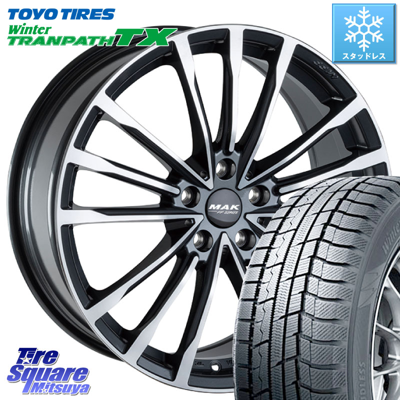 TOYO WINTERTRANPATH TX 2024~2025年製 ウィンター トランパス TX スタッドレス ミツヤ 225/50R18 阿部商会 MAK BAVIERA FF ホイール 18インチ 18 X 8.0J(BMW F39) +57 5穴 112 BMW X2 F39