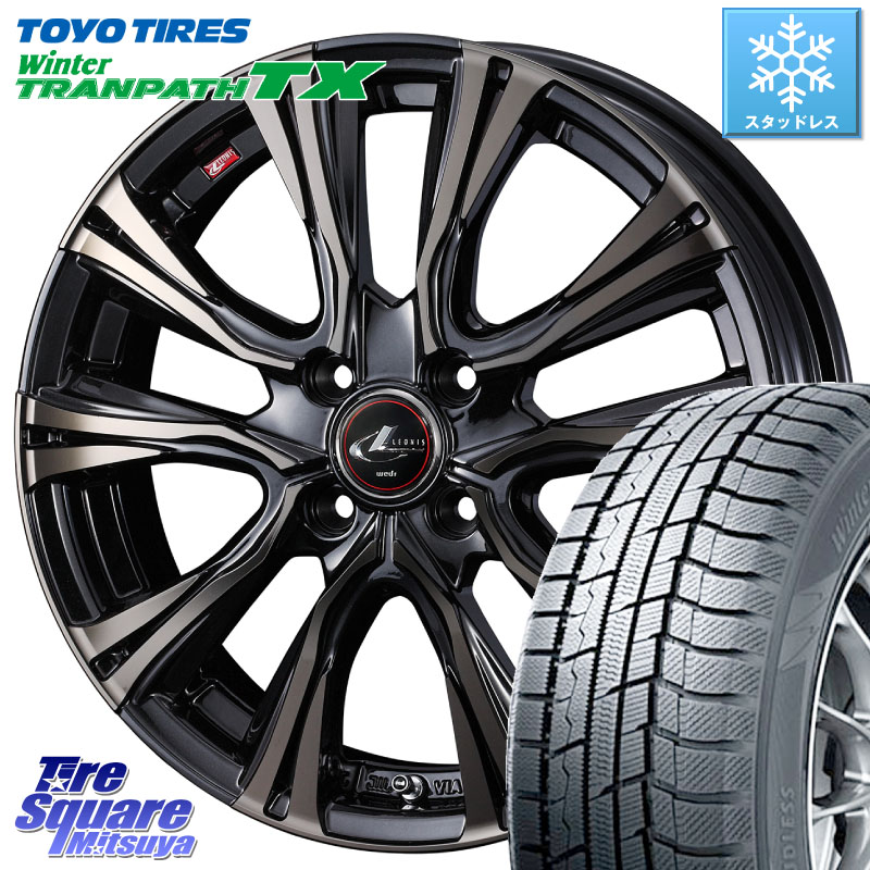 TOYO WINTERTRANPATH TX 2024~2025年製 ウィンター トランパス TX スタッドレス ミツヤ 165/55R15 WEDS 41209 LEONIS VR ウェッズ レオニス ホイール 15インチ 15 X 4.5J +45 4穴 100 N-BOX デリカミニ2WD タント スペーシア サクラ