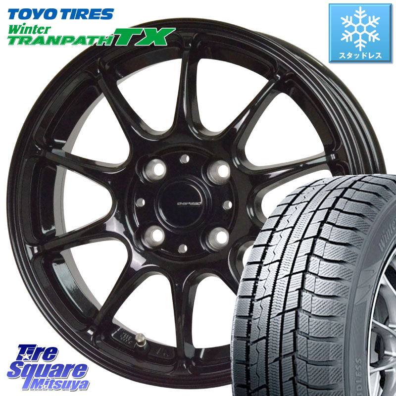TOYO WINTERTRANPATH TX 2024~2025年製 ウィンター トランパス TX スタッドレス ミツヤ 185/65R15 HotStuff G.SPEED G-07 ホイール 15インチ ジースピード 15 X 5.5J +43 4穴 100 アクアクロスオーバー FITクロスター