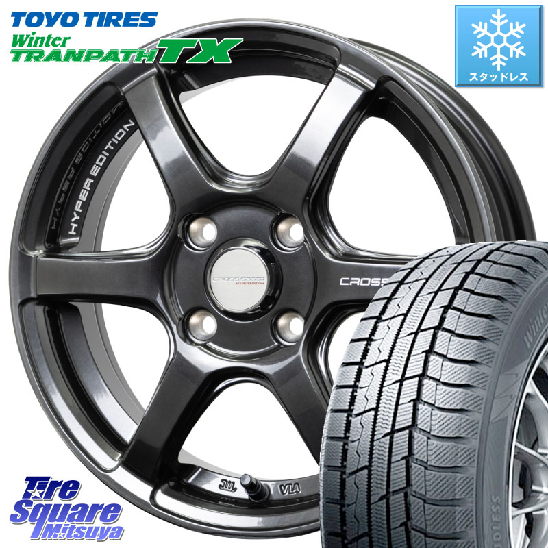TOYO WINTERTRANPATH TX 2024~2025年製 ウィンター トランパス TX スタッドレス ミツヤ 165/55R15 HotStuff クロススピード RS6 軽量ホイール 15インチ 15 X 4.5J +45 4穴 100 N-BOX デリカミニ2WD タント スペーシア サクラ