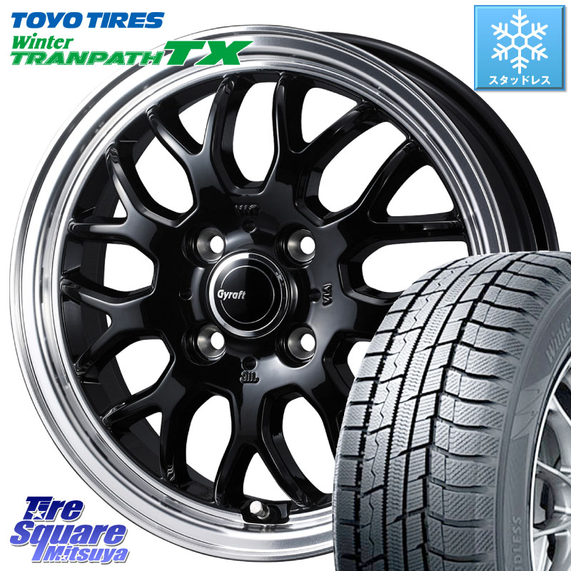 TOYO WINTERTRANPATH TX 2024~2025年製 ウィンター トランパス TX スタッドレス ミツヤ 165/55R15 WEDS グラフト GYRAFT 9M ホイール 15インチ 15 X 5.5J +42 4穴 100